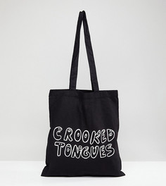 Черная сумка-тоут Crooked Tongues x Lucas Beaufort - Черный