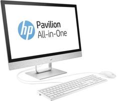 Моноблок HP Pavilion 24-r007ur, Intel Core i5 7400T, 8Гб, 1000Гб, 128Гб SSD, AMD Radeon 530 - 2048 Мб, DVD-RW, Windows 10, белый [2mj05ea]