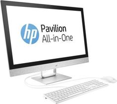 Моноблок HP Pavilion 27-r003ur, Intel Core i3 7100T, 4Гб, 1000Гб, Intel HD Graphics 630, DVD-RW, Windows 10, белый [2mj63ea]