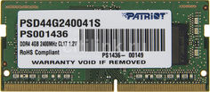 Модуль памяти PATRIOT PSD44G240041S DDR4 - 4Гб 2400, SO-DIMM, Ret Патриот