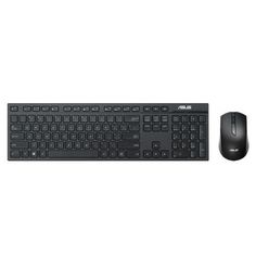 Комплект (клавиатура+мышь) ASUS W2500, USB, беспроводной, черный [90xb0440-bkm040]