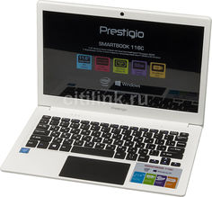 Ноутбук PRESTIGIO SmartBook 116C, 11.6&quot;, Intel Atom X5 Z8350 1.44ГГц, 2Гб, 32Гб SSD, Intel HD Graphics 400, Windows 10 Home, PSB116C01BFH_WH_CIS, белый