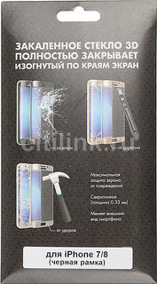 Защитное стекло для экрана DF iColor-11 для Apple iPhone 7/8, 3D, 1 шт, черный [df icolor-11 (black)]