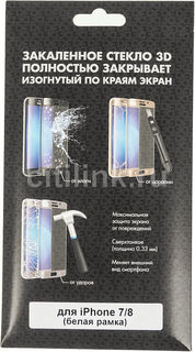 Защитное стекло для экрана DF iColor-11 для Apple iPhone 7/8, 3D, 1 шт, белый [df icolor-11 (white)]