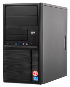 Компьютер IRU Office 110, Intel Celeron J1800, DDR3 4Гб, 500Гб, Intel HD Graphics, Windows 10 Professional, черный [1005580]