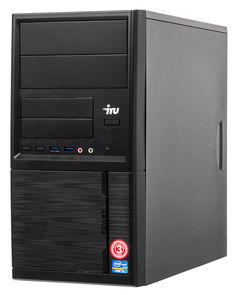 Компьютер IRU Office 313, Intel Core i3 7100, DDR4 8Гб, 1000Гб, Intel HD Graphics 630, Free DOS, черный [1005801]