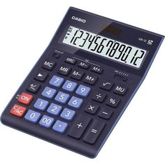 Калькулятор CASIO GR-12BU, 12-разрядный, темно-синий