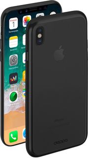 Чехол (клип-кейс) DEPPA Gel Plus Case, для Apple iPhone X, черный [85336]