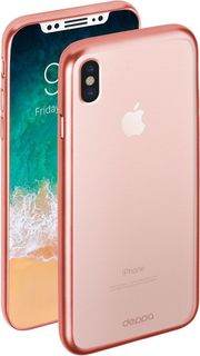 Чехол (клип-кейс) DEPPA Gel Plus Case, для Apple iPhone X, розовое золото [85338]