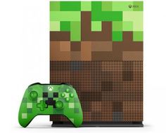 Игровая консоль MICROSOFT Xbox One S с 1 ТБ памяти, игрой Minecraft, 23C-00012, зеленый