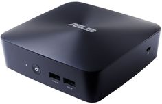 Неттоп ASUS VivoMini UN65U-M005M, Intel Core i3 7100U, DDR4 4Гб, 128Гб(SSD), Intel HD Graphics 620, noOS, темно-синий [90ms00w1-m00050]