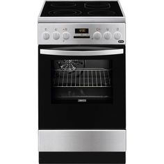 Электрическая плита ZANUSSI ZCV9553G1X, стеклокерамика, серебристый