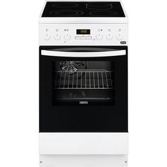 Электрическая плита ZANUSSI ZCV9553G1W, стеклокерамика, белый