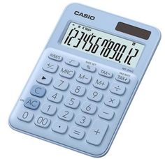 Калькулятор CASIO MS-20UC-LB-S-EC, 12-разрядный, светло-голубой