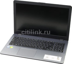 Ноутбук ASUS VivoBook X542UQ-DM381T, 15.6&quot;, Intel Core i3 7100U 2.4ГГц, 8Гб, 1000Гб, nVidia GeForce 940MX - 2048 Мб, Windows 10, 90NB0FD2-M05910, темно-серый