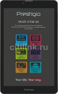 Планшет PRESTIGIO Muze 3708 3G, 1GB, 16GB, 3G, Android 7.0 черный [wcpmt37083gdcis]