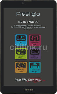 Планшет PRESTIGIO Muze 3708 3G, 1GB, 16GB, 3G, Android 7.0 черный [wcpmt37083gdcis]