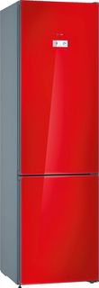 Холодильник BOSCH KGN39LR3AR, двухкамерный, красное стекло