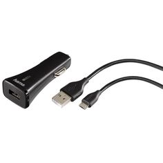 Автомобильное зарядное устройство HAMA The Qualcomm Quick Charge 2.0, USB, microUSB, 2A, черный