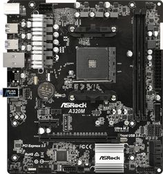 Материнская плата ASROCK A320M, SocketAM4, AMD A320, mATX, Ret