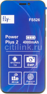 Смартфон FLY Power Plus 2 FS526, черный