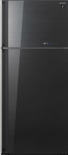 Холодильник SHARP SJ-GV58ABK, двухкамерный, черное стекло