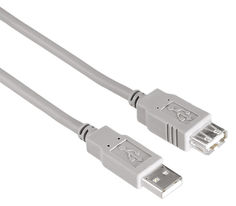 Кабель Hama 00134296 USB A(m)-USB A (f) серый 1.8м