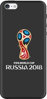 Чехол (клип-кейс) DEPPA FIFA Official Emblem, для Apple iPhone 5/5s/SE, черный [103844]