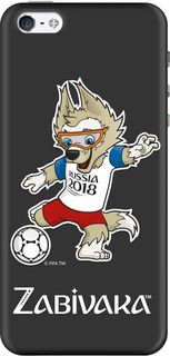 Чехол (клип-кейс) DEPPA FIFA Zabivaka, для Apple iPhone 5/5s/SE, черный [103851]