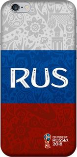 Чехол (клип-кейс) DEPPA FIFA Flag Russia, для Apple iPhone 6/6S, белый [103869]