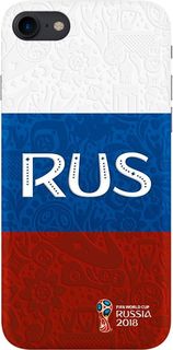 Чехол (клип-кейс) DEPPA FIFA Flag Russia, для Apple iPhone 7/8, белый [103893]
