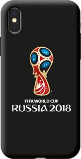 Чехол (клип-кейс) DEPPA FIFA Official Emblem, для Apple iPhone X, черный [103940]