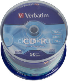 Оптический диск CD-R VERBATIM 700Мб 52x, 50шт., cake box [43351]