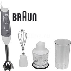 Блендер BRAUN MQ525 OMELETTE, погружной, серый