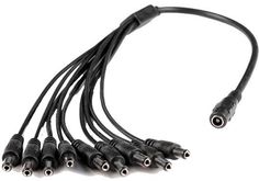 Кабель DC Ginzzu DC (f)/9xDC (m) 0.2м черный (GC-P109B)