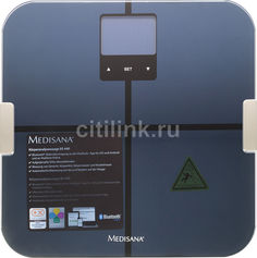 Напольные весы MEDISANA BS 440 Connect, до 180кг, цвет: черный [40423]