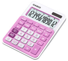 Калькулятор CASIO MS-20NC-PK-S-EC, 12-разрядный, розовый
