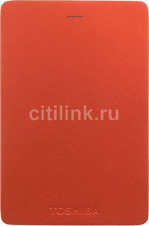 Внешний жесткий диск TOSHIBA Canvio Alu HDTH310ER3AA, 1Тб, красный