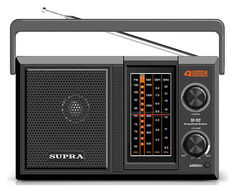 Радиоприемник SUPRA ST-122, черный