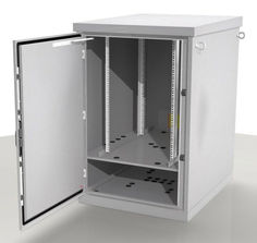 Шкаф серверный ЦМО (ШТВ-1-24.8.10-4ААА) 24U 800x1000мм пер.дв.перфор. 2 бок.пан. 500кг серый