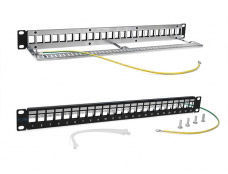 Патч-панель наборная Lanmaster (TWT-PP24OK-STP) 19&quot; 1U 24xRJ45 FTP