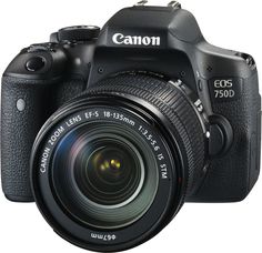 Зеркальный фотоаппарат CANON EOS 750D kit ( EF-S 18-135mm f/3.5-5.6 IS STM), черный