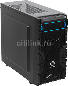Корпус mATX THERMALTAKE Versa H13, Micro-Tower, без БП, черный