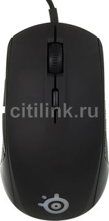 Мышь STEELSERIES Rival 100 62341 оптическая проводная USB, черный