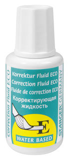 Жидкость коррект. Stanger Eco 18000100025 на водной основе кисточка белый 18мл