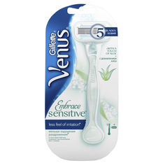 Бритва GILLETTE Venus Embrace Sensitive, c 1 cменной кассетой [84847219]