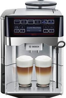 Кофемашина BOSCH TES60729RW, черный/серебристый