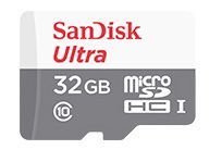 Карта памяти microSDHC UHS-I SANDISK Ultra 32 ГБ, 48 МБ/с, 320X, Class 10, SDSQUNB-032G-GN3MA, 1 шт., переходник SD