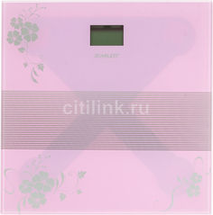 Напольные весы SCARLETT SC-BS33E060, до 150кг, цвет: фиолетовый/рисунок [sc - bs33e060]