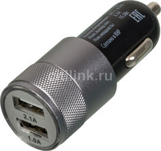 Автомобильное зарядное устройство BURO TJ-189, 2xUSB, 2.1A, черный